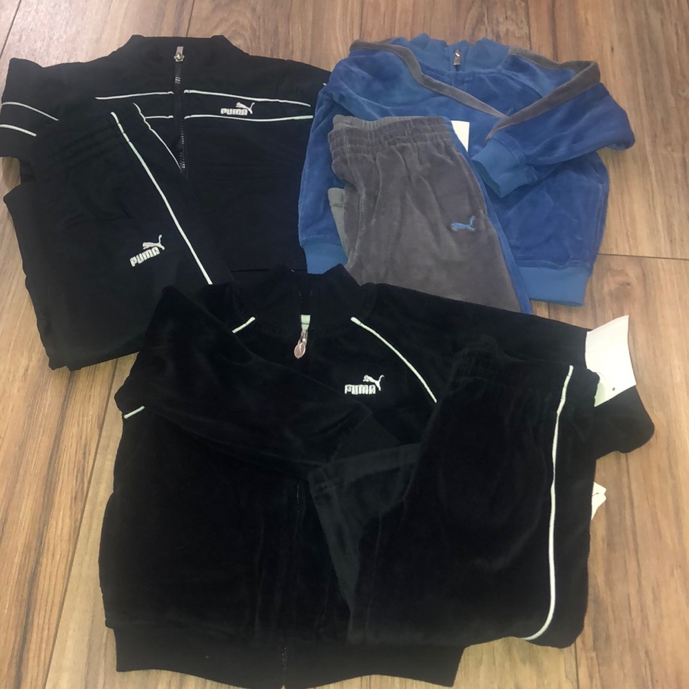 3 Sets Infant Puma Jumpsuits